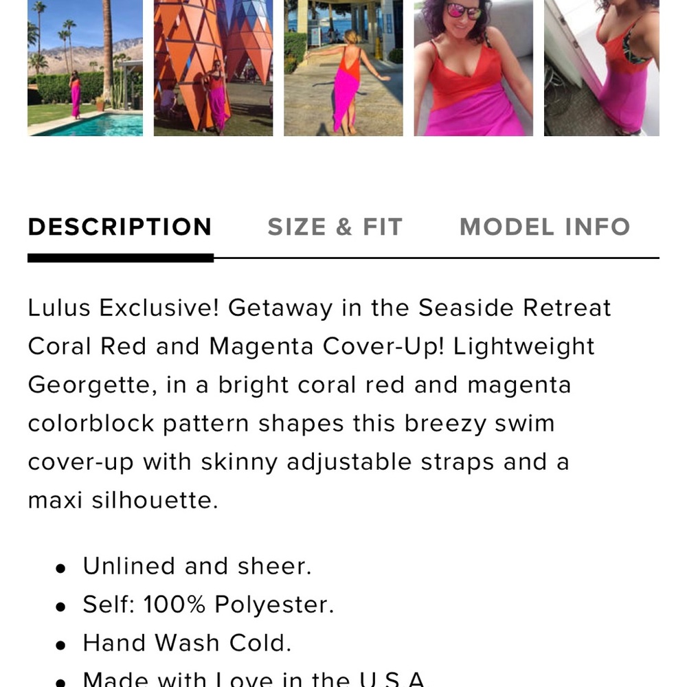 💕1 LEFT!💕NWT Lulus Seaside Retreat Maxi Cover Up - Picture 8 of 8